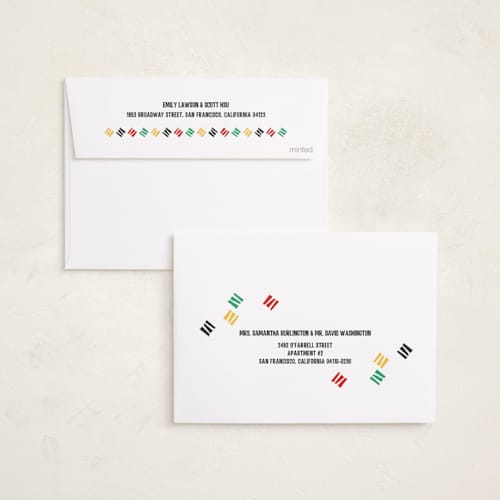 This is a licorice kwanzaa cards with standard by Maria A called colorful border kwanzaa printing on recycled smooth signature in standard