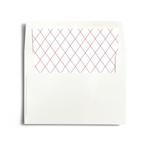 This is a cranberry wedding envelopes with standard by Stacey Meacham called classic printing on signature in liner