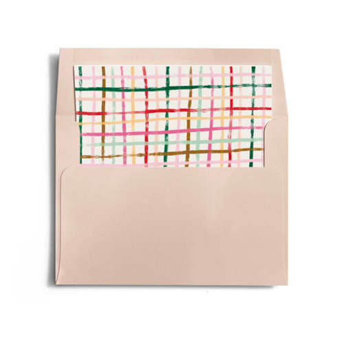 This is a gumdrop wedding envelopes with standard by Kercia Jane called painted memories printing on signature in liner