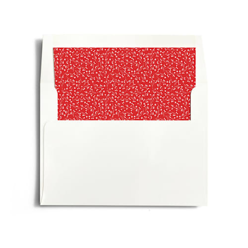 This is a crimson wedding envelopes with standard by Susan Moyal called festive vine printing on signature in liner