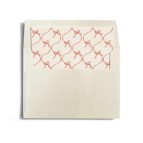 This is a tangerine wedding envelopes with standard by Tamara Hilje called farmhouse tree printing on signature in liner