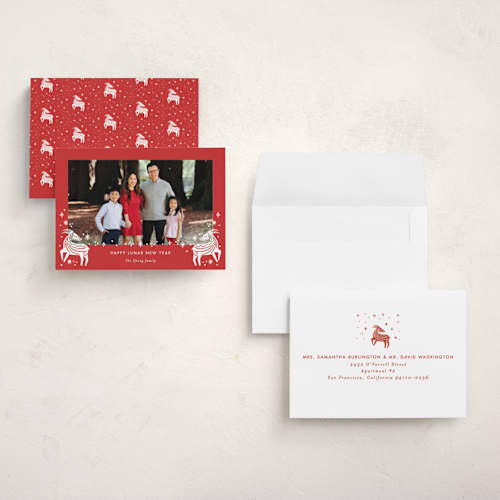 This is a peppermint chinese new year cards with standard by Bethan called lunar goat printing on signature in petite