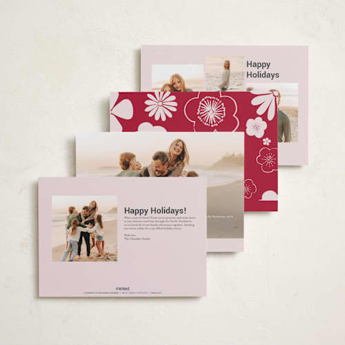 This is a blossom chinese new year cards with standard by Sumak Studio called lunar flowers printing on recycled smooth signature in petite