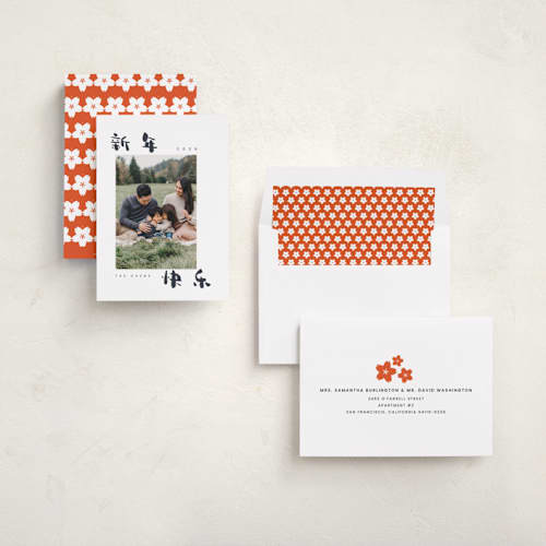 This is a chinese ink chinese new year cards with standard by Adelyn T. called easy writing printing on recycled smooth signature in standard