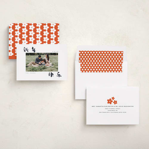 This is a chinese ink chinese new year cards with standard by Adelyn T. called easy writing printing on recycled smooth signature in standard