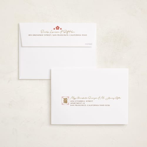 This is a bloom chinese new year cards with standard by curiouszhi called clarity printing on recycled smooth signature in standard