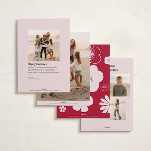 This is a blossom chinese new year cards with standard by Sumak Studio called lunar flowers printing on recycled smooth signature in standard