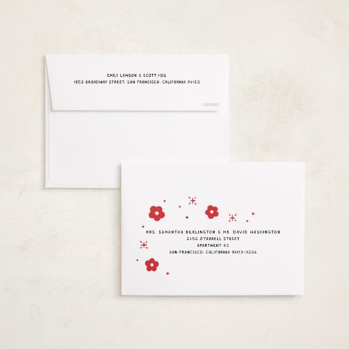 This is a firecracker chinese new year cards with standard by Ani Somi called new year luck printing on recycled smooth signature in standard