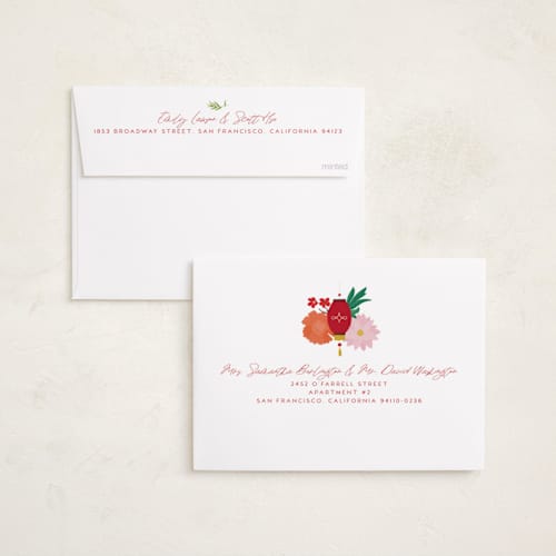 This is a apple chinese new year cards with standard by Vera Lim called xin nian printing on recycled smooth signature in standard