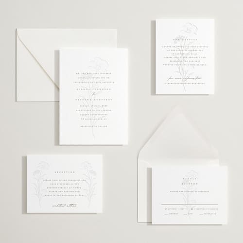 This is a cacao bean letterpress wedding invitations with letterpress by chocomocacino called shiruko printing on white cotton in standard
