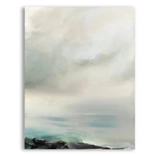 This is a multicolor original paintings by Lindsay Megahed called low tide in standard