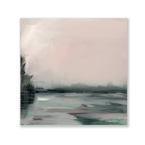 This is a multicolor original paintings by Lindsay Megahed called moody lake in standard