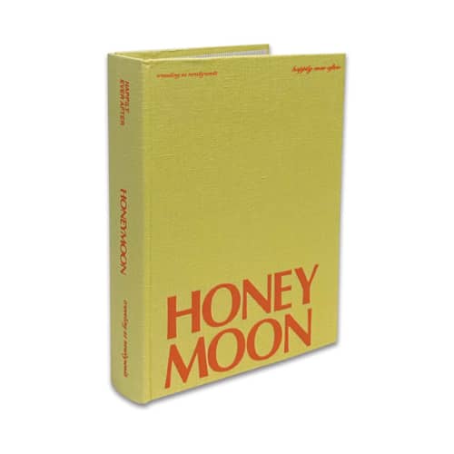 This is a yellow wedding gifts by The Ceremony Club called honey moon photo album in standard