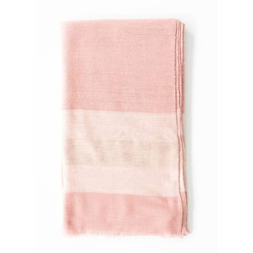 This is a pink throw blankets by Anjali Purohit called rosa merino pink pastel large plush handwoven throw / blanket / bedspread in standard