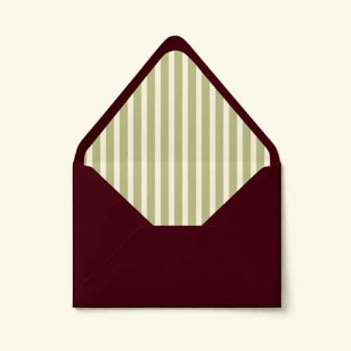 This is a green wedding envelopes by Paper Haven called sage green stripe envelope liner | set of 10 in standard