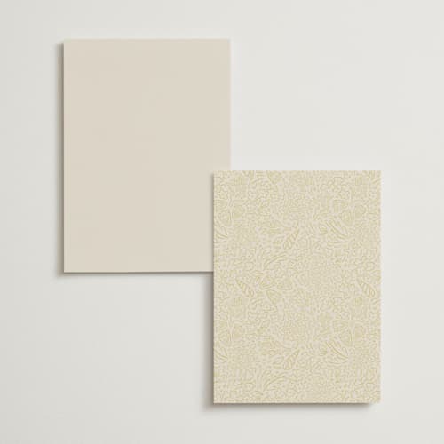 This is a champagne menu cards with foil pressed by Griffinbell Paper Co. called seaside printing on signature in 5x7