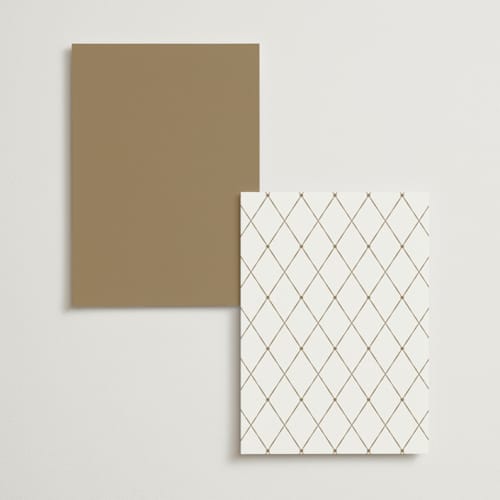 This is a quartz menu cards with foil pressed by Jelena Vuletic called elencourt printing on signature in 5x7