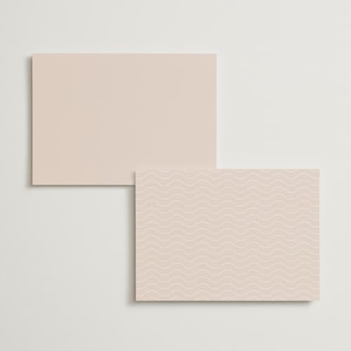 This is a blush menu cards with foil pressed by Laura Hamm called tropical getaway printing on signature in 5x7