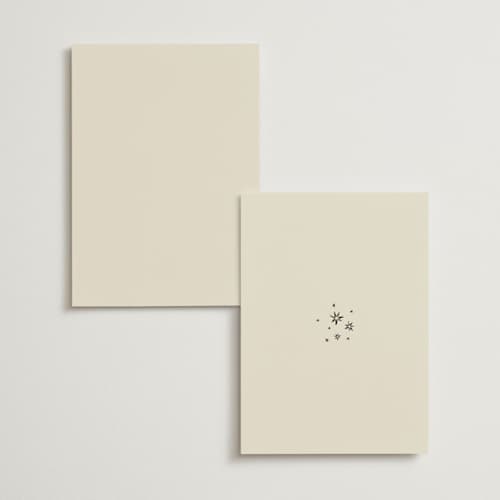 This is a noir menu cards with foil pressed by Ani Somi called written in the stars printing on signature in 5x7