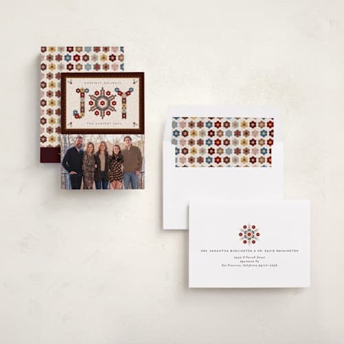 This is a walnut met with standard by Erica Krystek called joy quilt printing on recycled smooth signature in standard