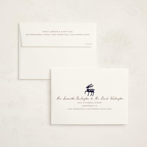 This is a indigo met with standard by Cass Loh called whimsical stag printing on signature in standard