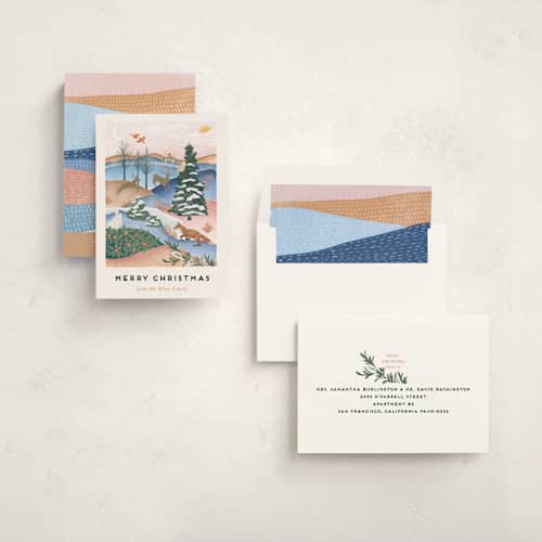 This is a winter sky met with standard by Shiny Penny Studio called winter countryside printing on signature in standard