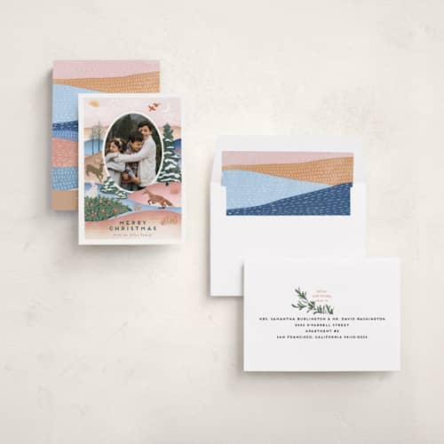 This is a pool met with standard by Shiny Penny Studio called winter countryside printing on recycled smooth signature in standard