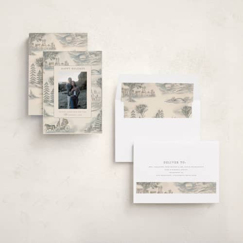This is a vanilla met with standard by Teju Reval called central park toile printing on recycled smooth signature in standard