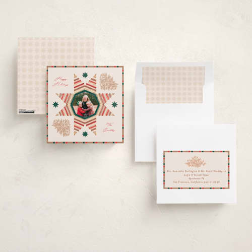 This is a poinsettia met with standard by Julie Murray called heritage printing on recycled smooth signature in standard