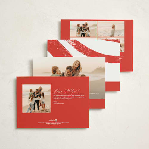 This is a candy cane met with foil pressed by Oscar and Emma - Karly Depew called winter pastimes printing on recycled smooth signature in standard