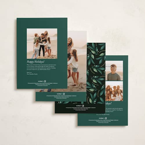 This is a emerald met with foil pressed by Susan Moyal called emerald vines printing on recycled smooth signature in standard