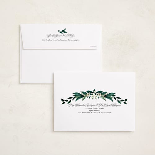 This is a emerald met with foil pressed by Susan Moyal called emerald vines printing on recycled smooth signature in standard