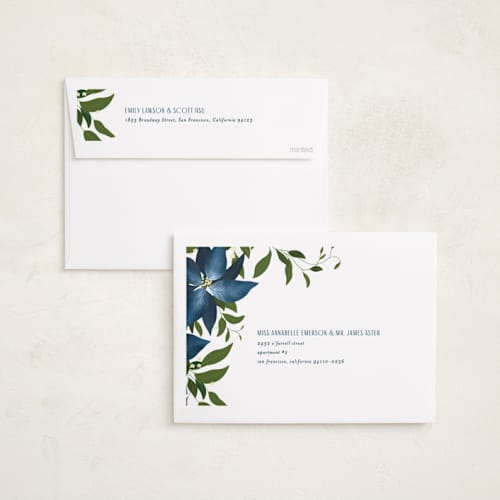 This is a bluejay met with foil pressed by Leah Bisch called winter vine printing on recycled smooth signature in standard