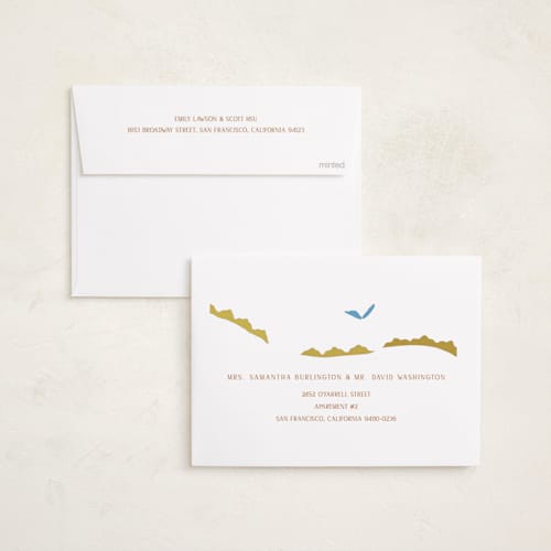 This is a tangerine met with foil pressed by Sumak Studio called all shades of white printing on recycled smooth signature in standard