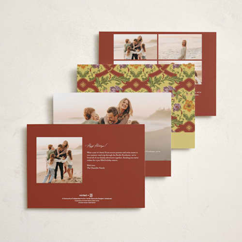 This is a poinsettia met with foil pressed by Jen Owens called strapwork printing on recycled smooth signature in standard
