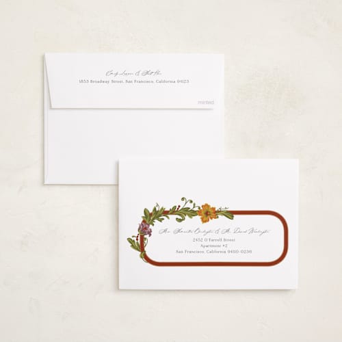 This is a poinsettia met with foil pressed by Jen Owens called strapwork printing on recycled smooth signature in standard
