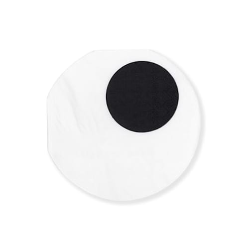 This is a white decorative paper napkins by Jollity and Co called little monsters petite napkins - pack of 16 in standard