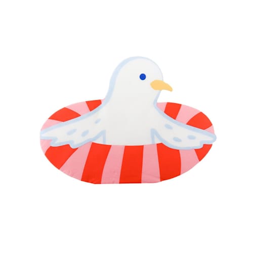This is a multicolor decorative paper napkins by Jollity and Co called seaside seagull guest napkins in standard