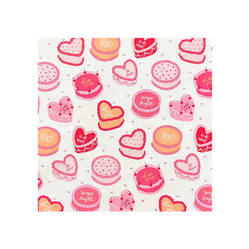 This is a pink decorative paper napkins by Jollity and Co called you're the cherry on top large napkins - pack of 16 in standard