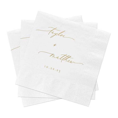 This is a multicolorassorted-colors decorative paper napkins by Studio Lavender called wedding cocktail napkins, pack of 200 in standard