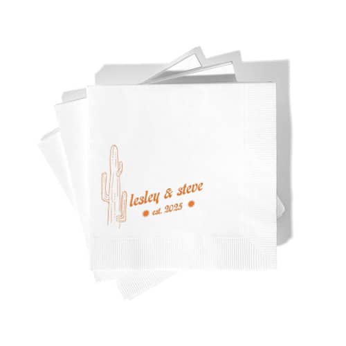 This is a green decorative paper napkins by ForYourParty called destination mexico cactus napkin, cocktail size, set of 100 in standard