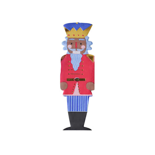 This is a multicolor decorative paper napkins by Jollity and Co called nutcracker guest napkins - set of 16 die-cut napkins in standard