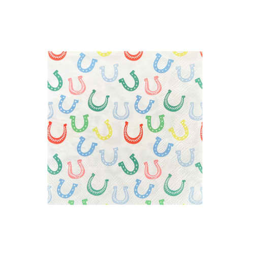 This is a multicolor decorative paper napkins by Jollity and Co called yeehaw petite napkins - pack of 16 in standard