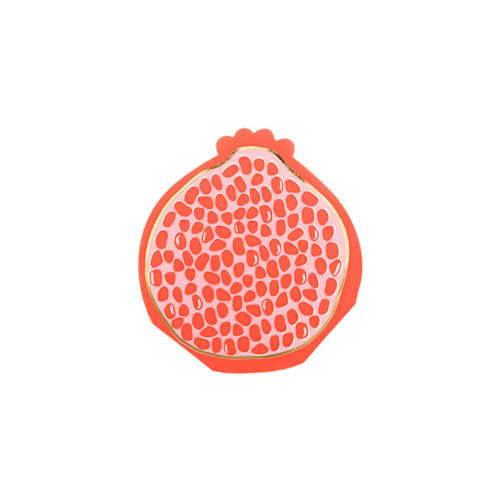 This is a red decorative paper napkins by Jollity and Co called le dinner pomegranate cocktail napkins - set of 16 in standard