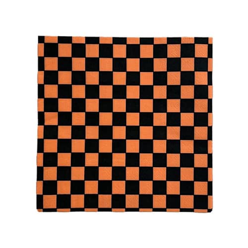 This is a multicolorassorted-colors decorative paper napkins by Jollity and Co called check it! halloween large napkins - set of 16 in standard