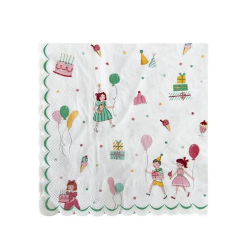 This is a white decorative paper napkins by Jollity and Co called it's a party large vintage napkins - set of 20 in standard