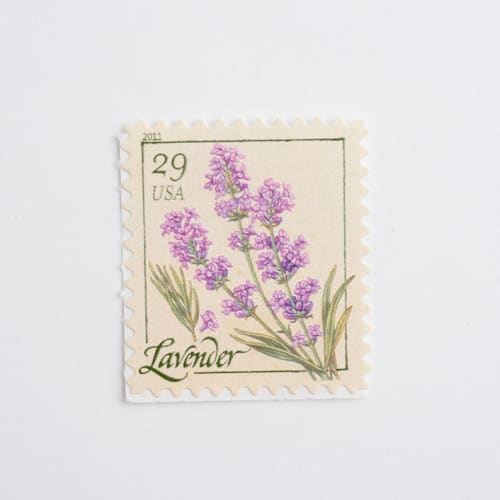This is a purple stamps by Flourish Fine Writing called 29 cent lavender postage stamps // set of 5 // unused vintage stamps in standard
