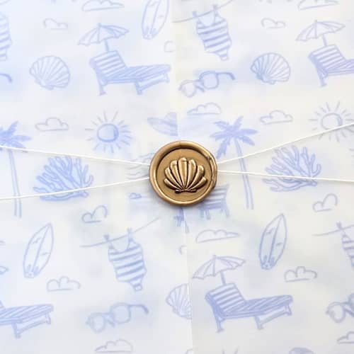 This is a multicolor wax seals by Inkspiringletters called mini nautical hand-crafted wax seals- customizable color- set of 25 in standard