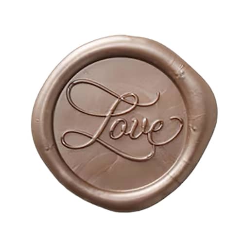 This is a multicolorassorted-colors wax seals by Papel Custom Design called love wax seal - set of 25 - choice of colors in standard