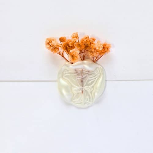 This is a multicolor wax seals by Inkspiringletters called bouquet wrap- dried orange florals - customizable wax color- set of 25 wax seals in standard